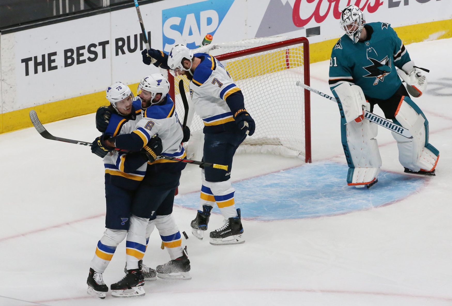 Blues and Sharks skate in game 5 of the semifinals